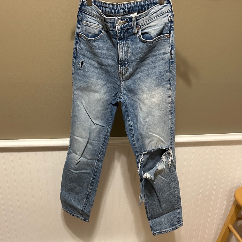 Divided High-Rise Light Blue Distressed Jeans